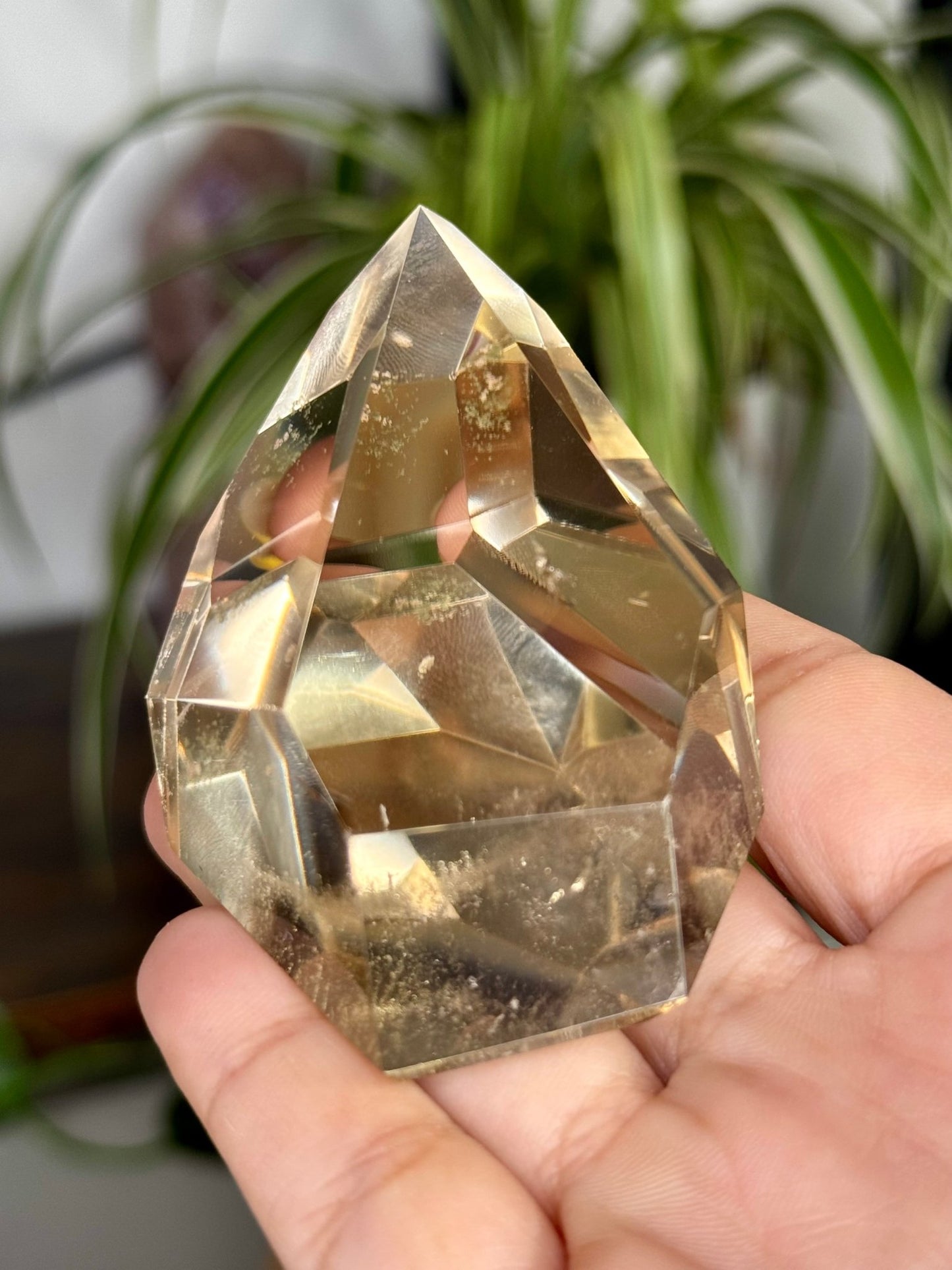 100% High Quality Natural Brazilian Champagne Citrine Free Form (Polished) | 110g - The Crystal Valley