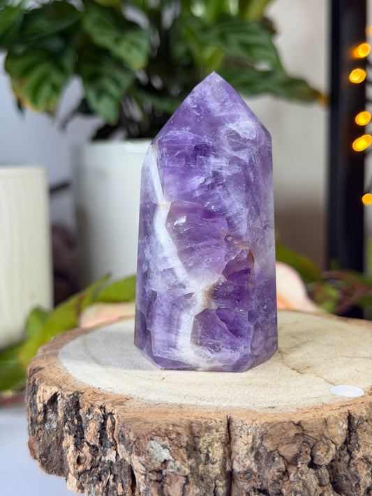 Chevron Amethyst Tower | 140g