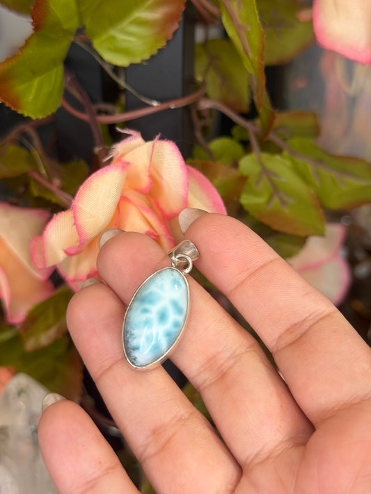 Silver 925 Larimar Pendant | 8g