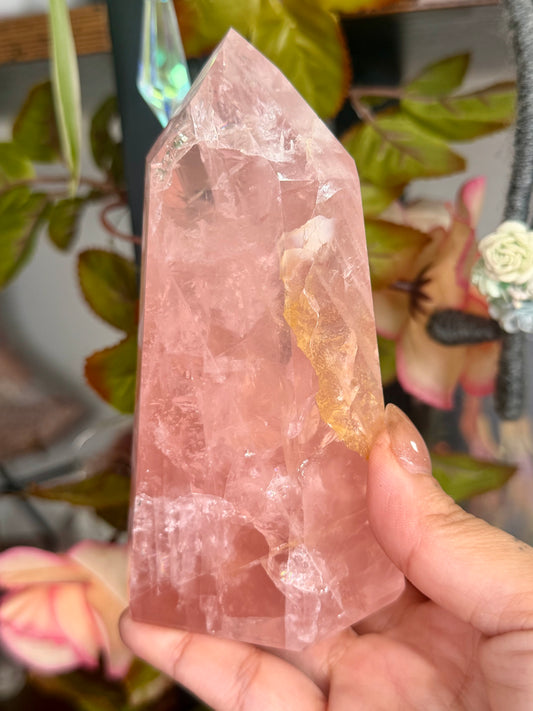High Quality Rose Quartz Tower | 448g