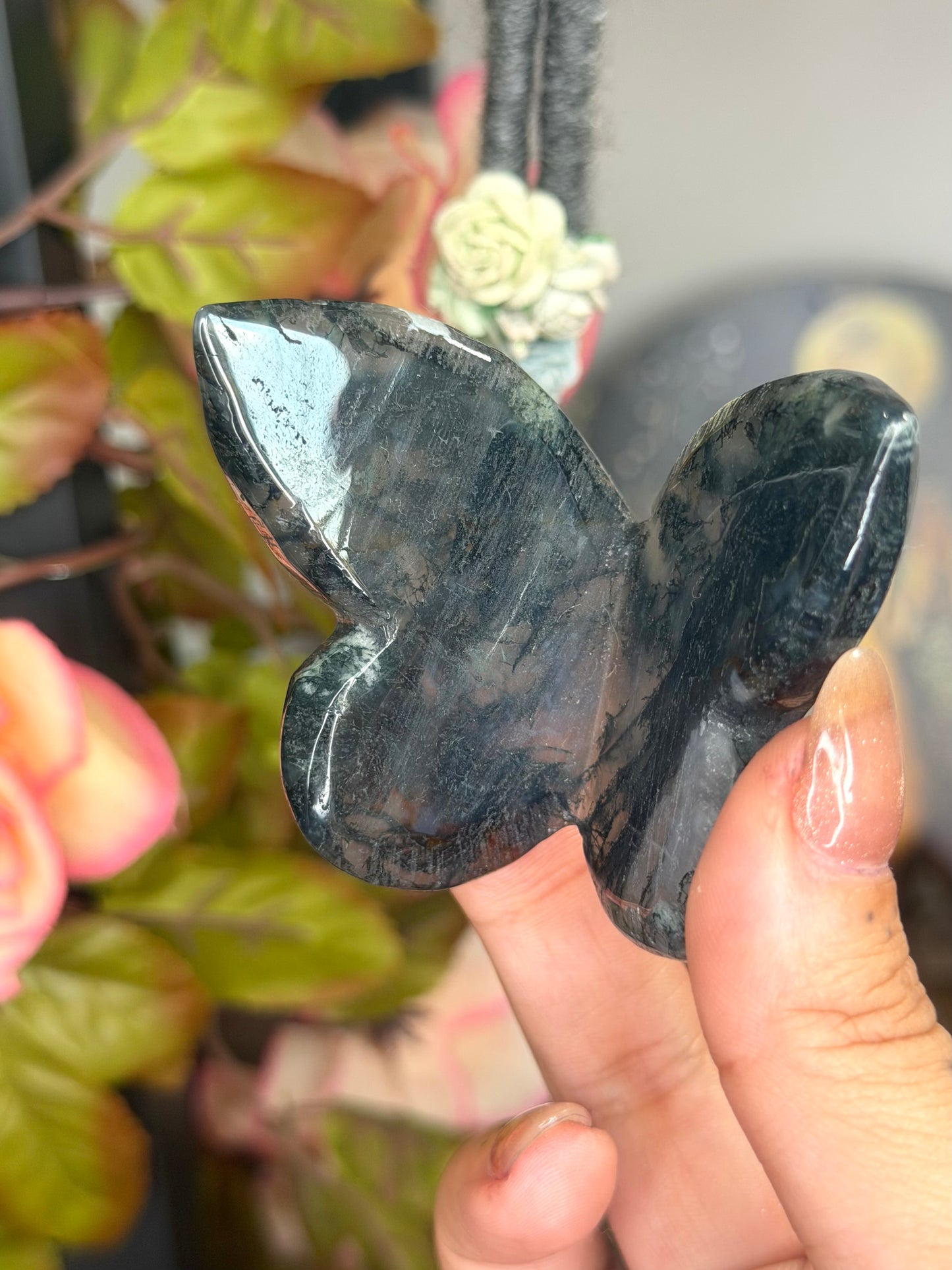 Moss Agate Butterfly | 69g