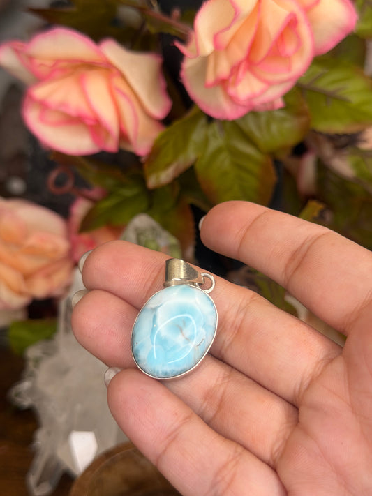 Silver 925 Larimar Pendant | 10g