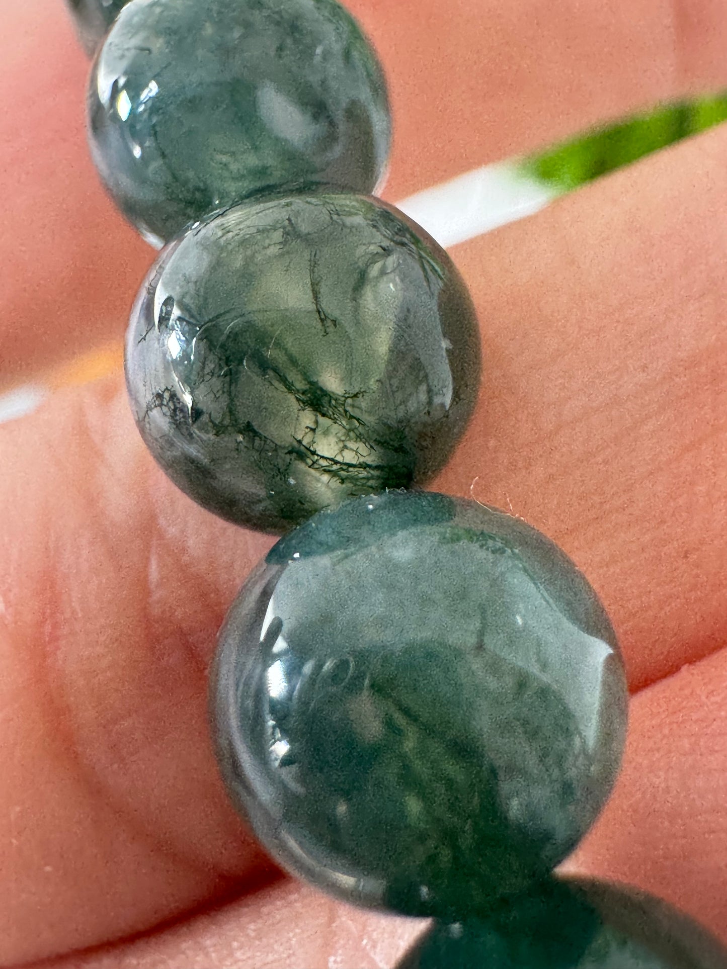 Moss Agate Bracelet |8.4 mm