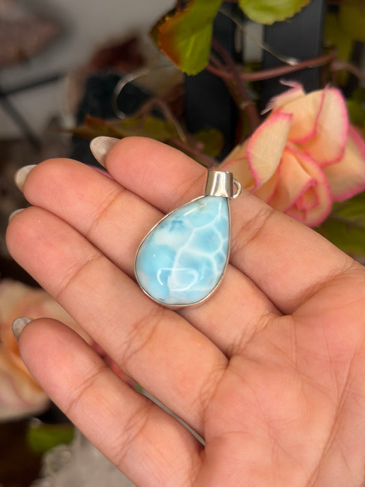 Silver 925 Larimar Pendant | 12g