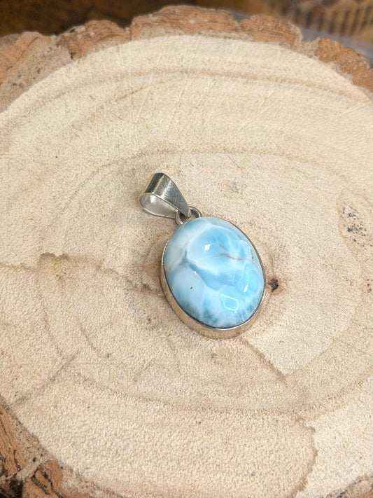 Silver 925 Larimar Pendant | 10g