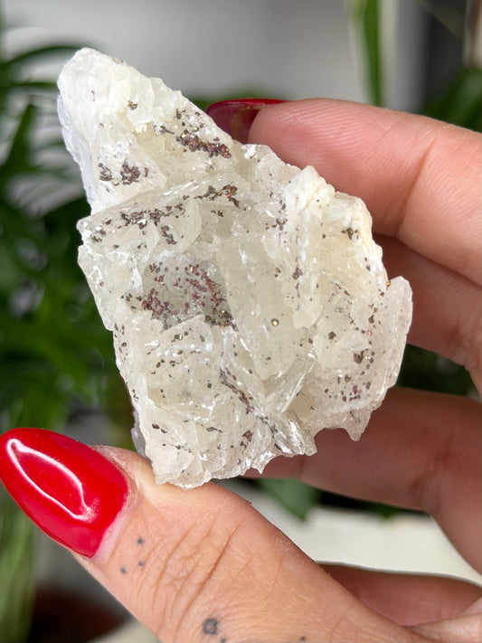 Calcite with Chalcopyrite with Stand 3| 58g