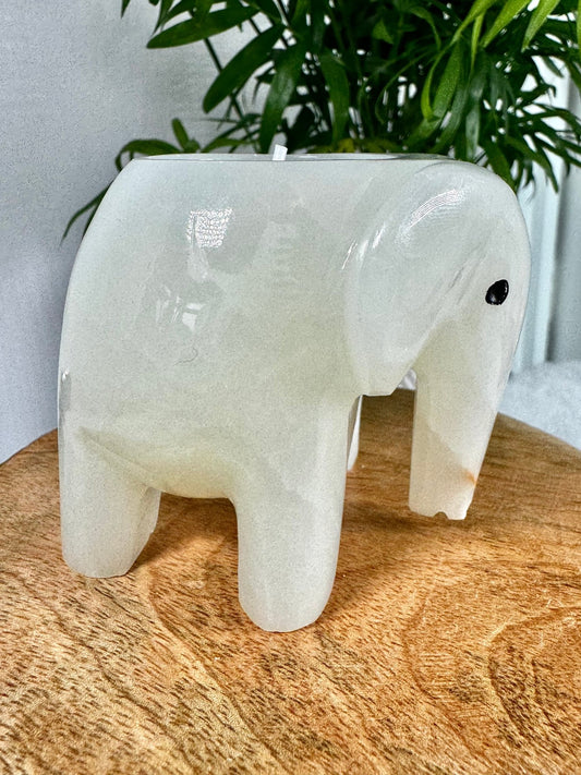 Onyx Elephant Candle Holder | 445g - The Crystal Valley
