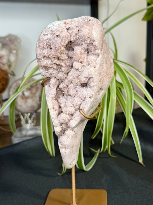 Pink Amethyst Free Form on Stand | 801g - The Crystal Valley