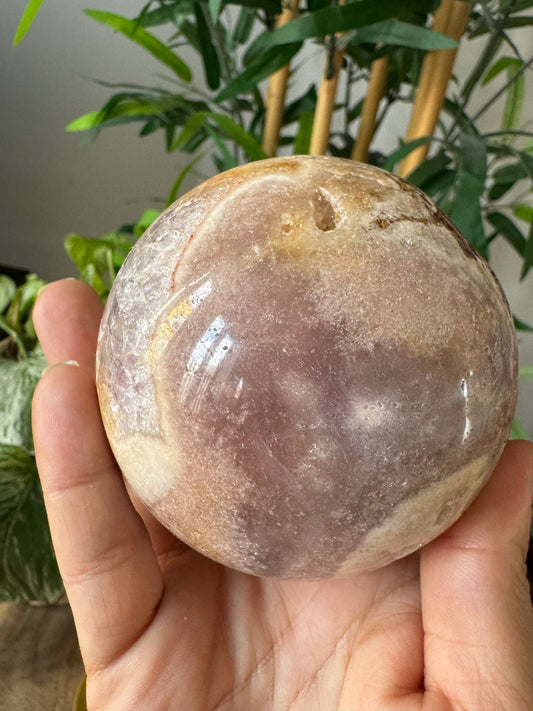 Pink Amethyst Sphere | 597g - The Crystal Valley