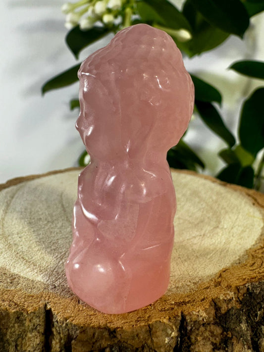 Rose Quartz Buddha | 54g - The Crystal Valley