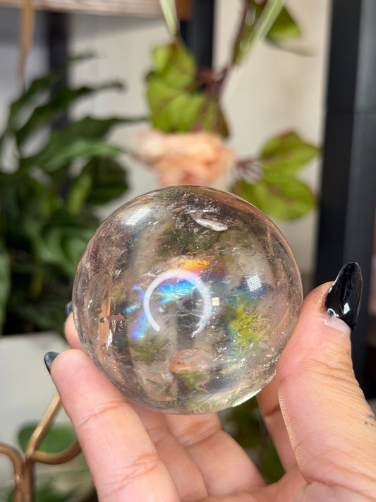 Smokey Quartz Sphere | 225g - The Crystal Valley