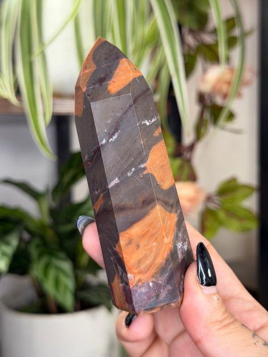 Tiger Jasper Tower | 155g - The Crystal Valley