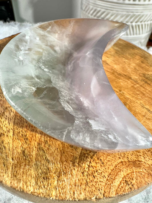 Ytrum Fluorite Moon Bowl | 194g - The Crystal Valley