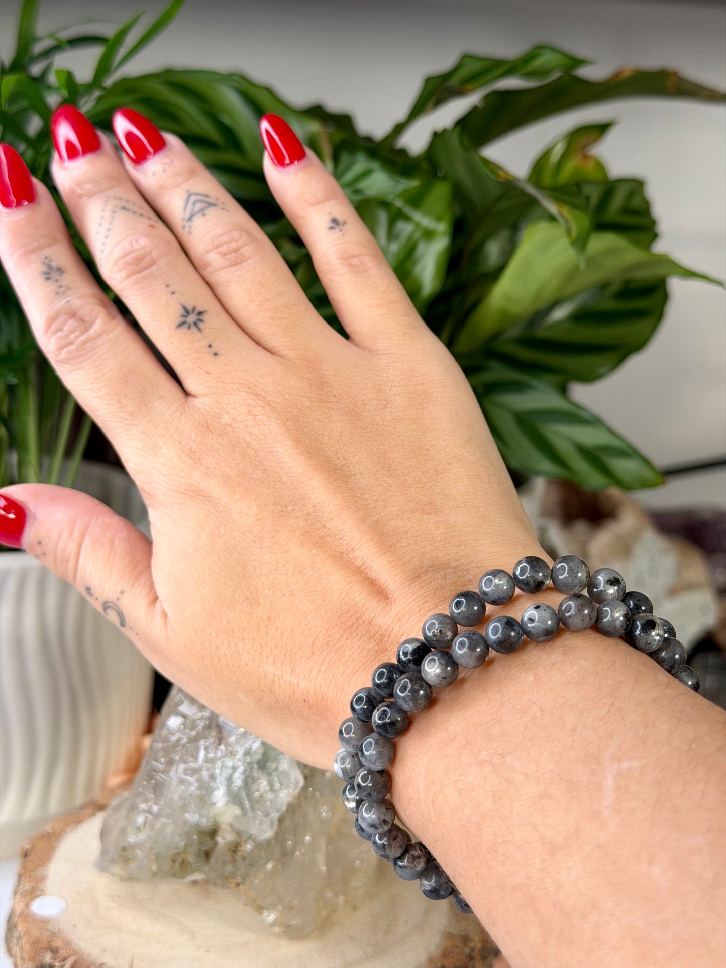 Elasticated Labradorite Bracelet