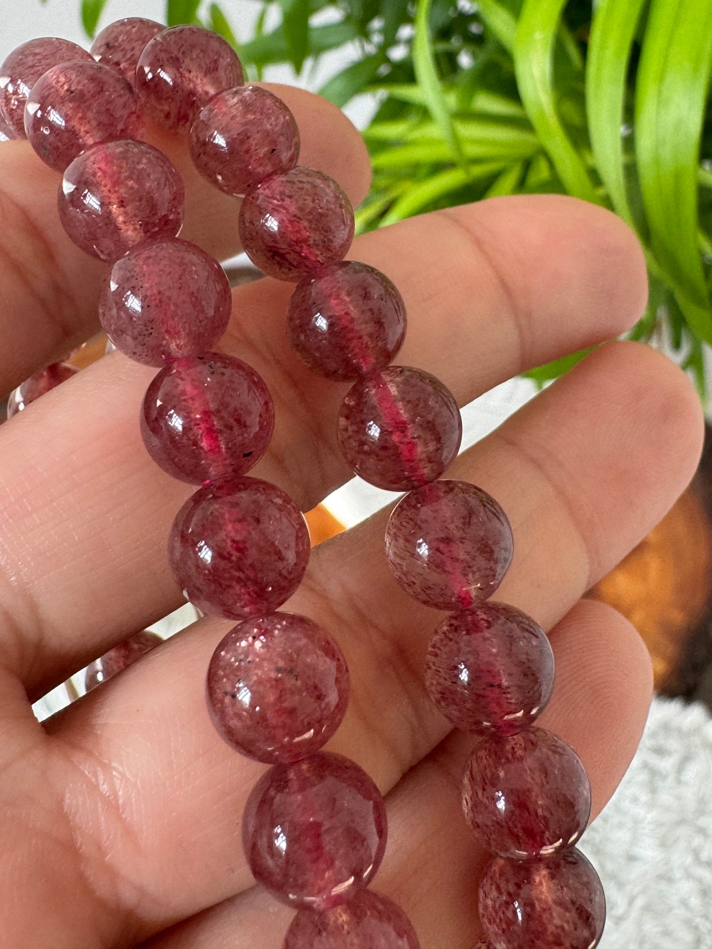 Strawberry Quartz Bracelet | 8.5 mm