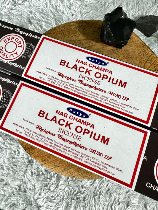 Satya Black Opium  Incense | 15 (one box with 12 sticks)