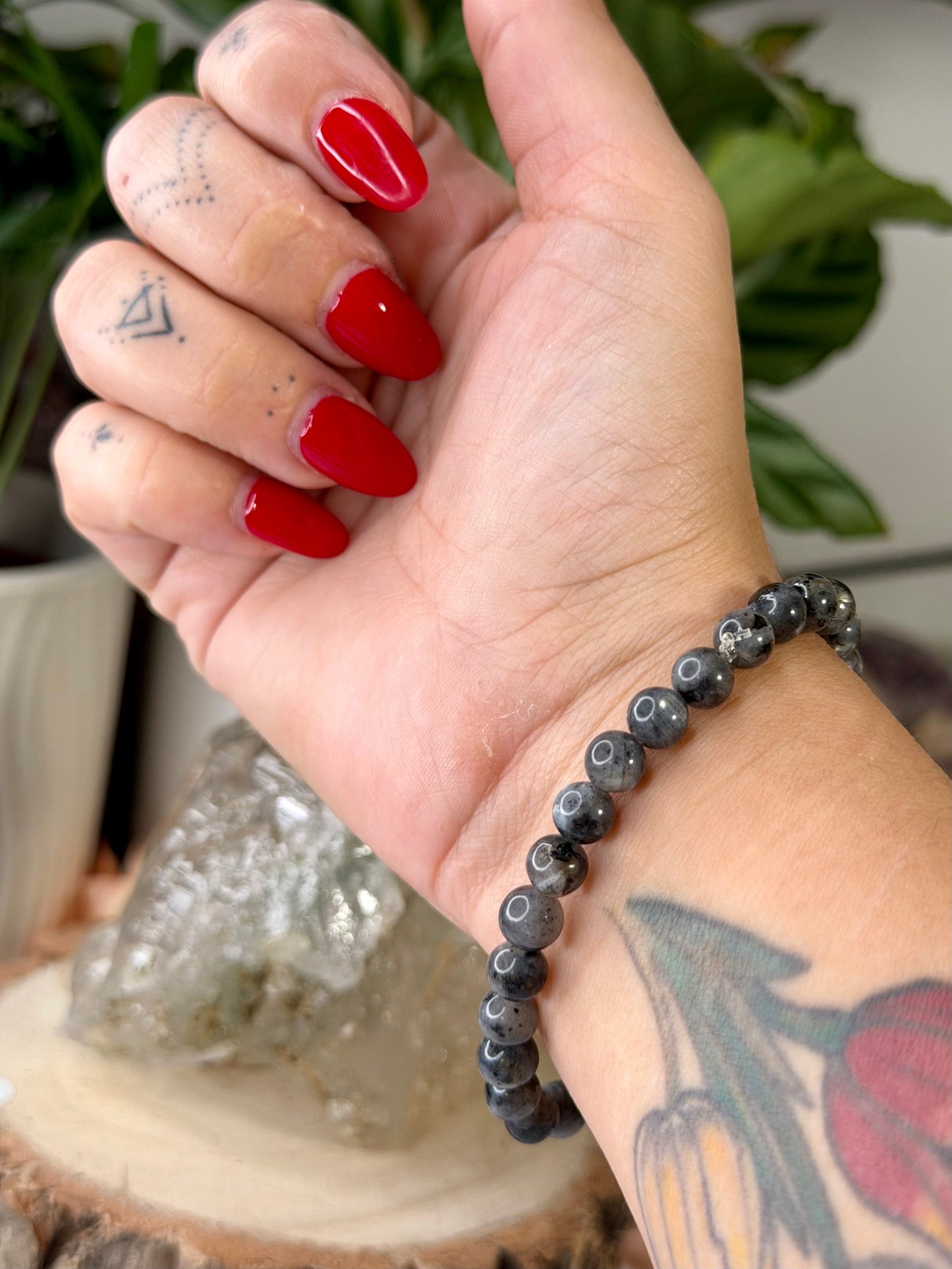 Elasticated Labradorite Bracelet