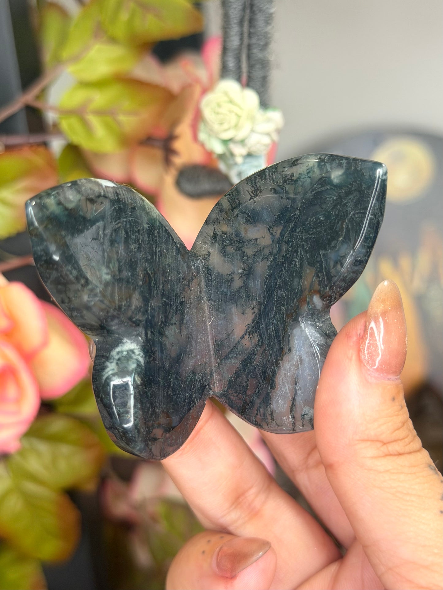 Moss Agate Butterfly |  69g
