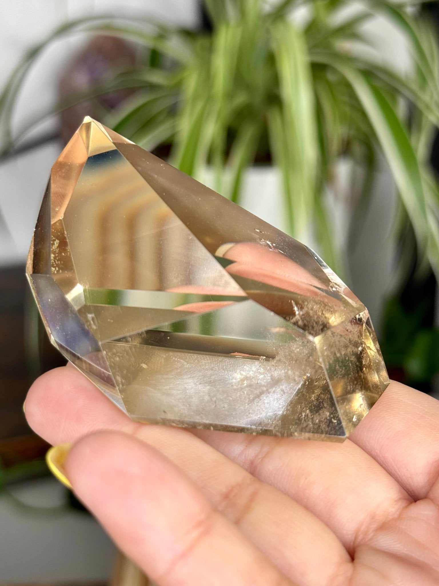 100% High Quality Natural Brazilian Champagne Citrine Free Form (Polished) | 110g - The Crystal Valley