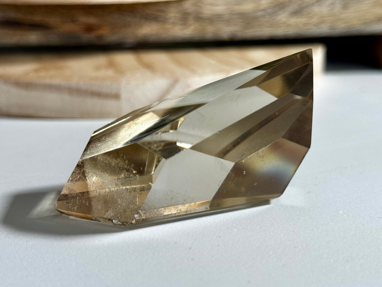 100% High Quality Natural Brazilian Champagne Citrine Free Form (Polished) | 110g - The Crystal Valley