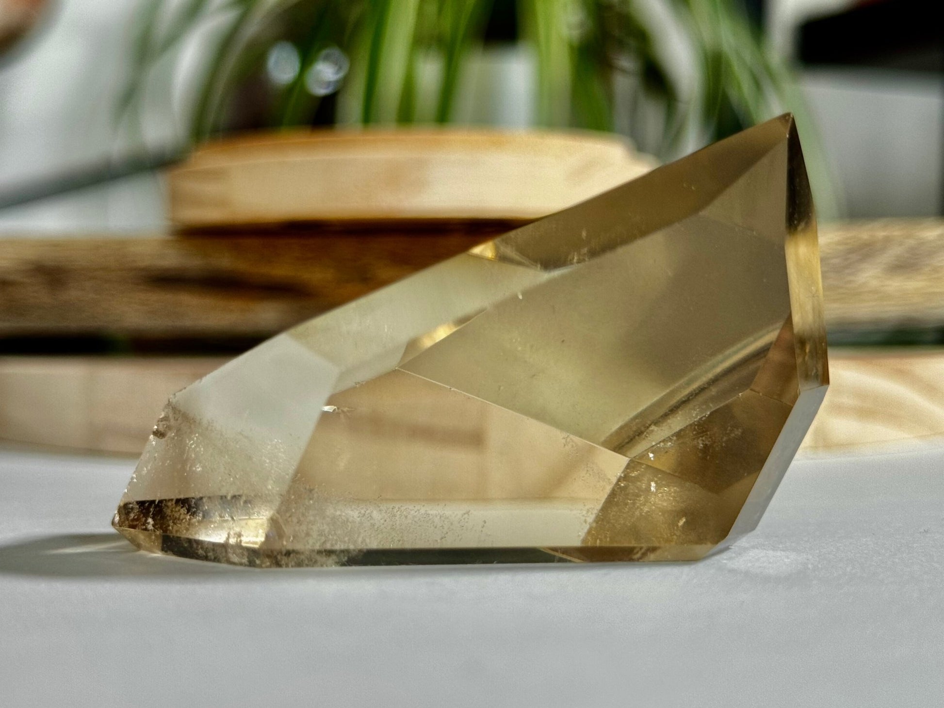 100% High Quality Natural Brazilian Champagne Citrine Free Form (Polished) | 110g - The Crystal Valley