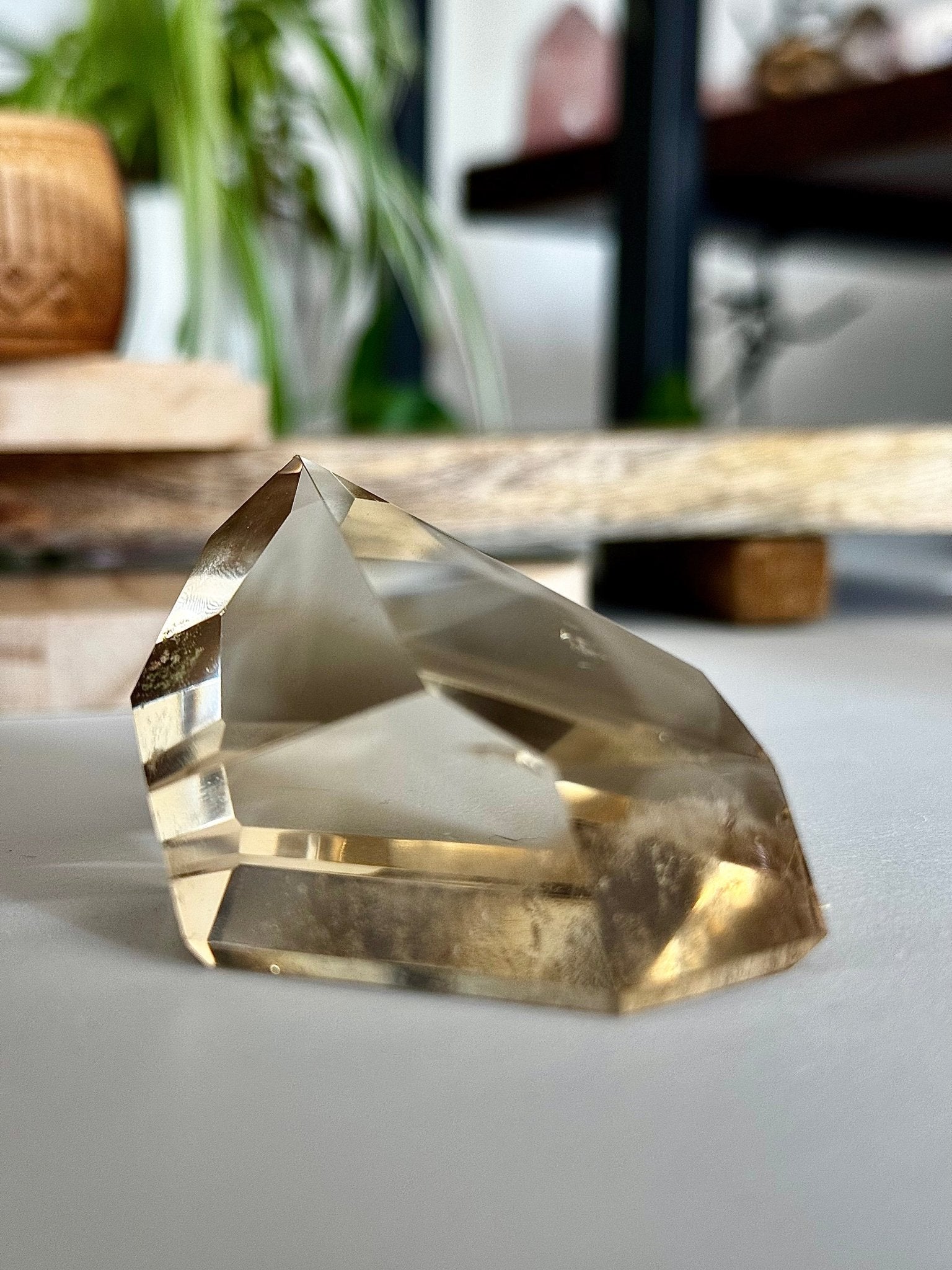 100% High Quality Natural Brazilian Champagne Citrine Free Form (Polished) | 110g - The Crystal Valley