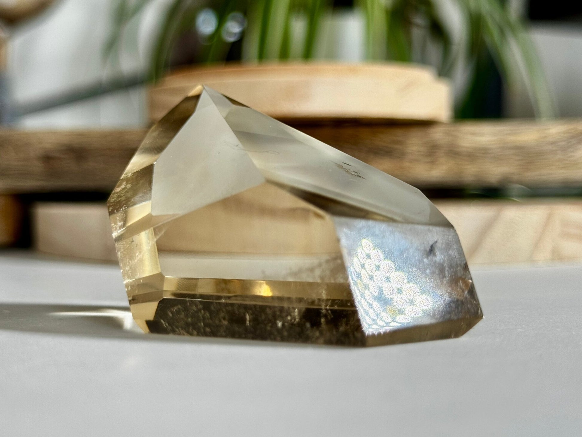 100% High Quality Natural Brazilian Champagne Citrine Free Form (Polished) | 110g - The Crystal Valley