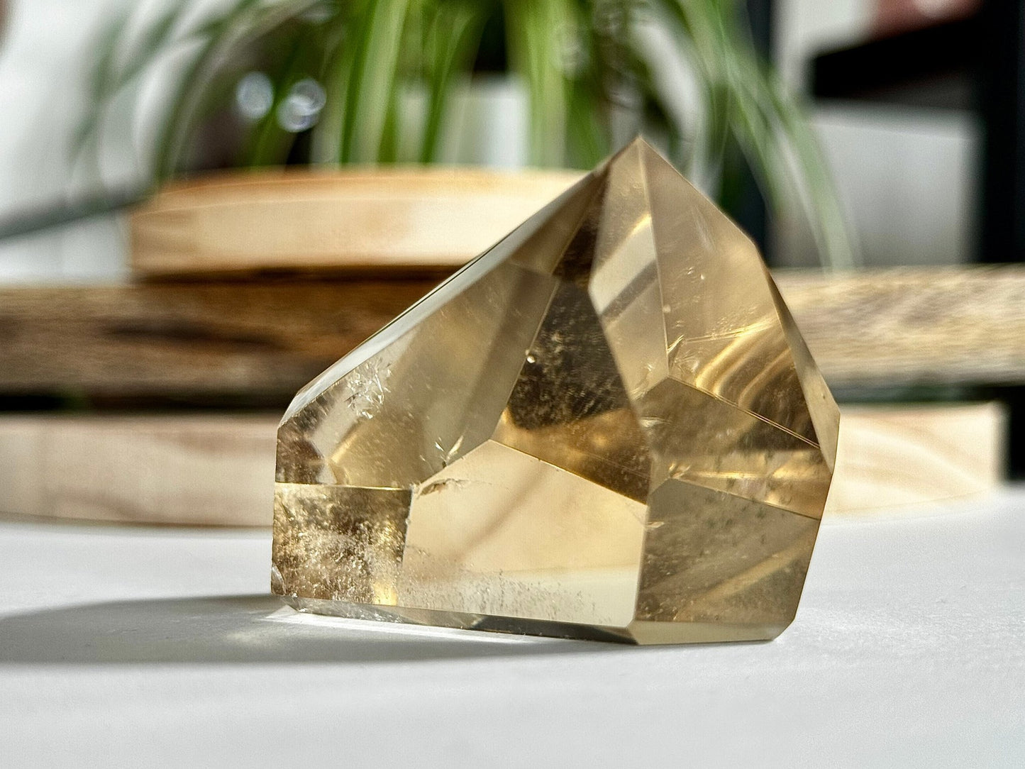 100% High Quality Natural Brazilian Champagne Citrine Free Form (Polished) | 110g - The Crystal Valley