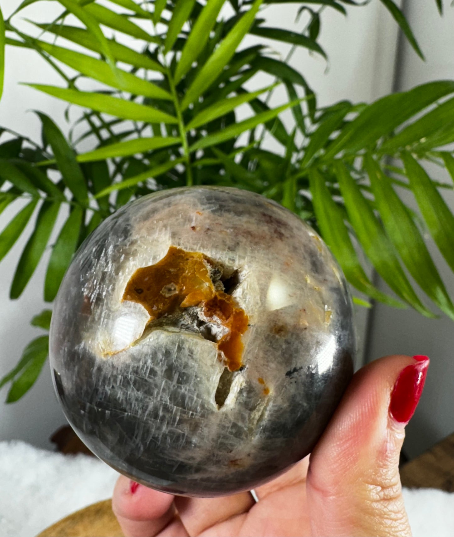 Black Moonstone Sphere | 335g