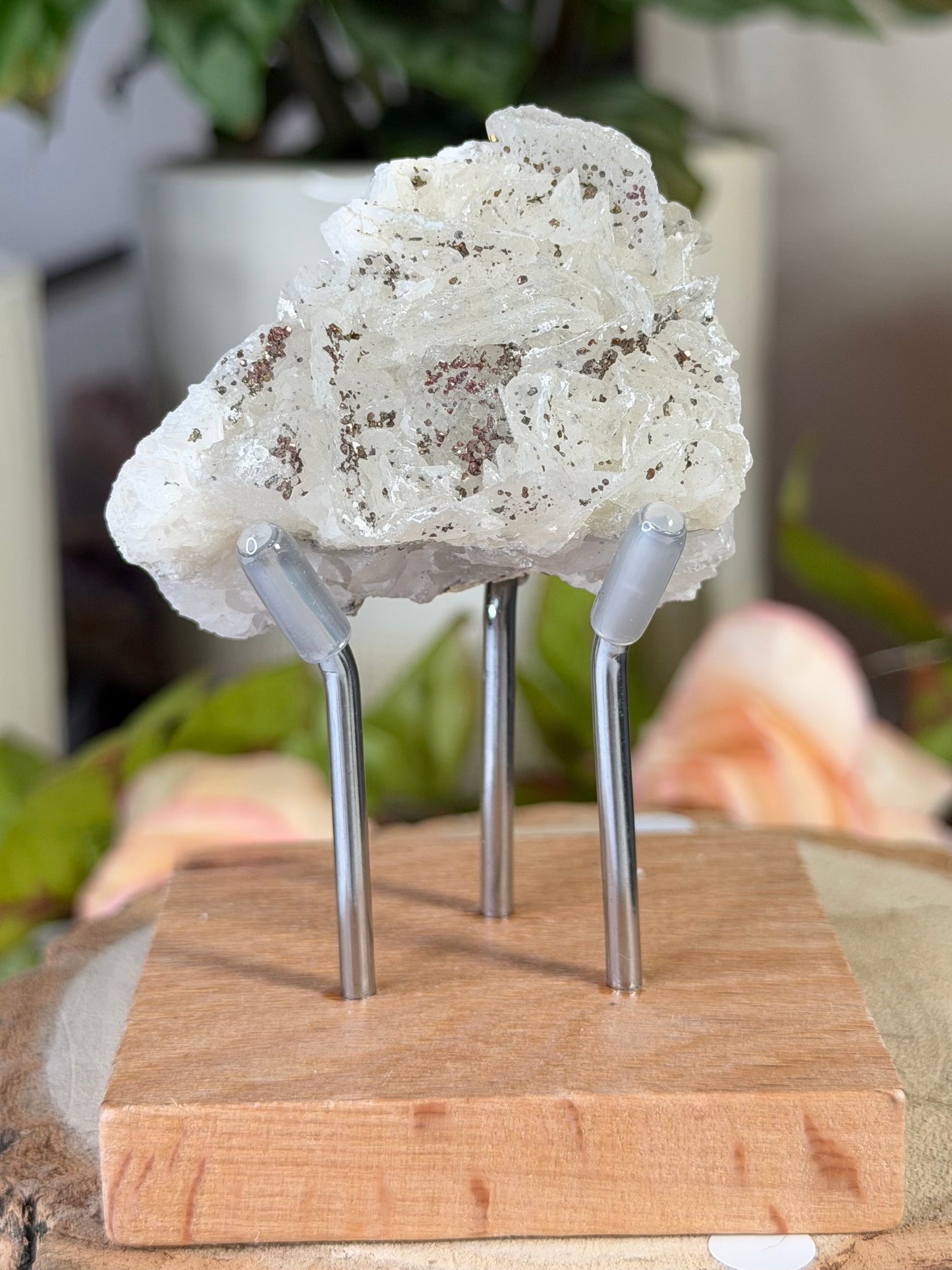 Calcite with Chalcopyrite with Stand 3| 58g