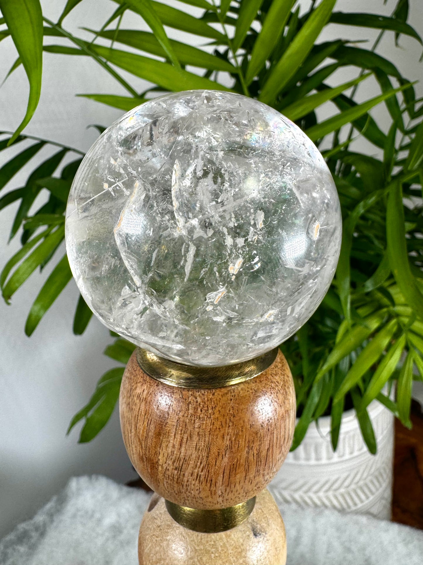 Rutile on Quartz Sphere | 245g