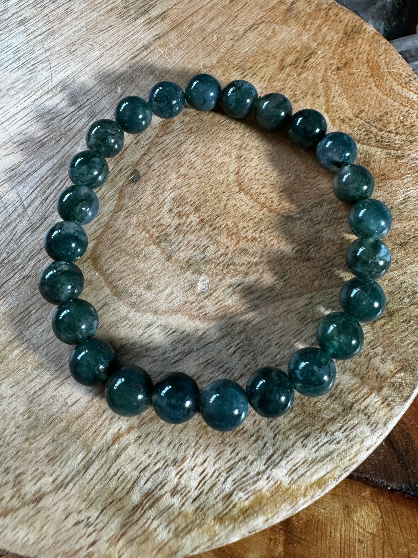 Moss Agate Bracelet |8.4 mm