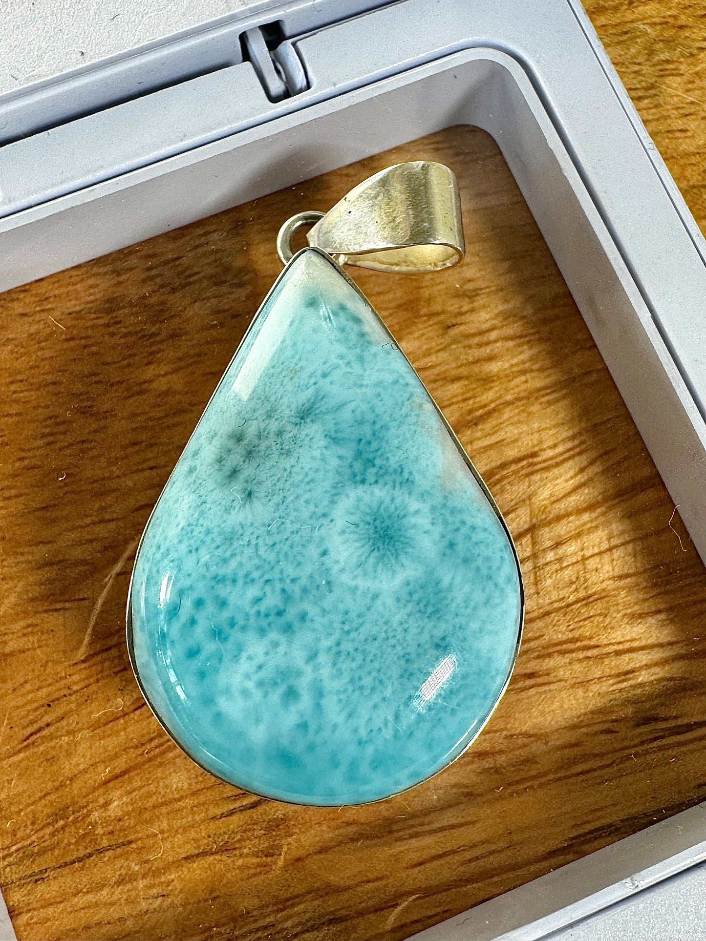 925 Silver Larimar Pendant | 19g