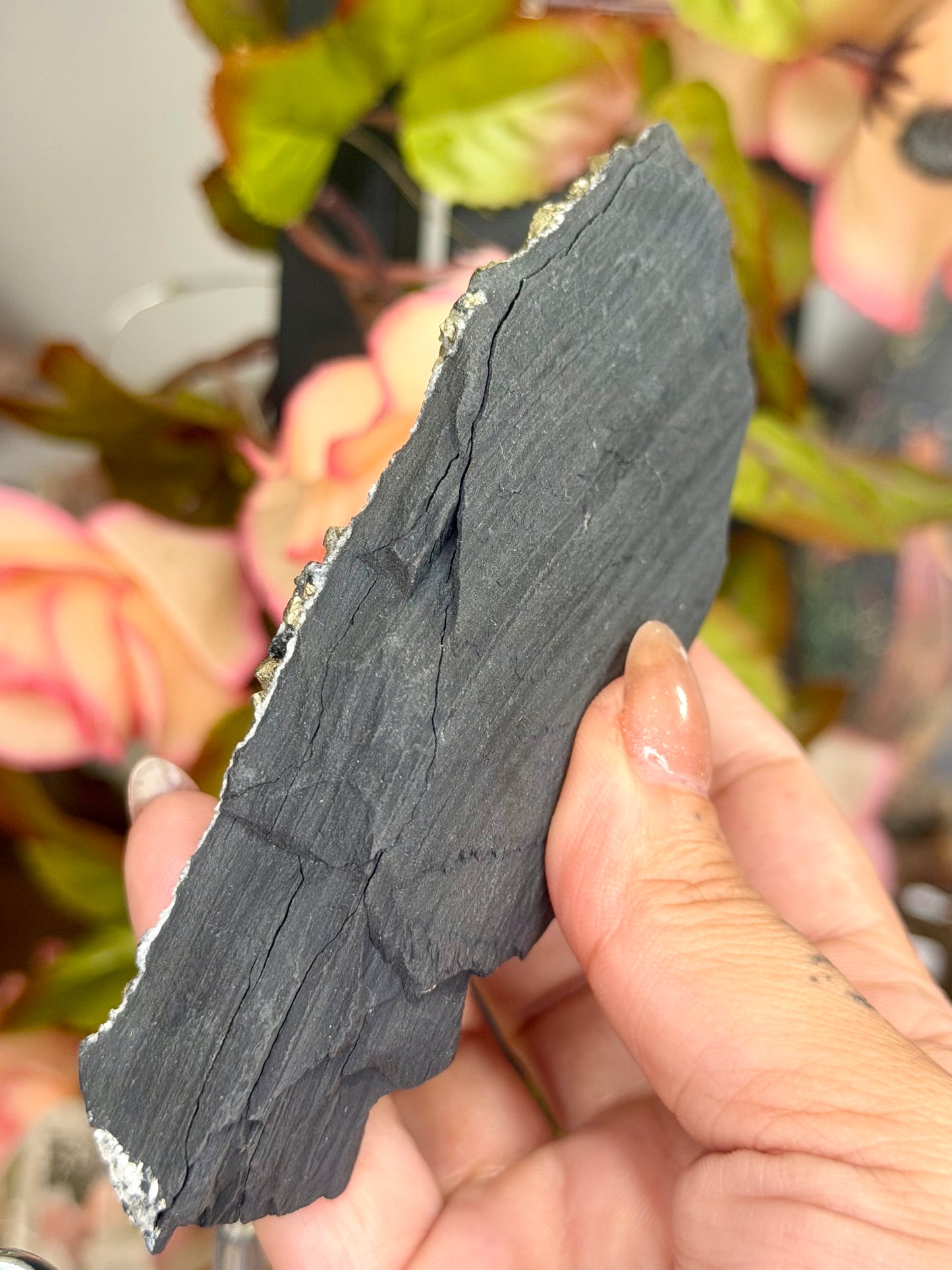 Pyrite Specimen on Basalt Base with Stand | (200g)