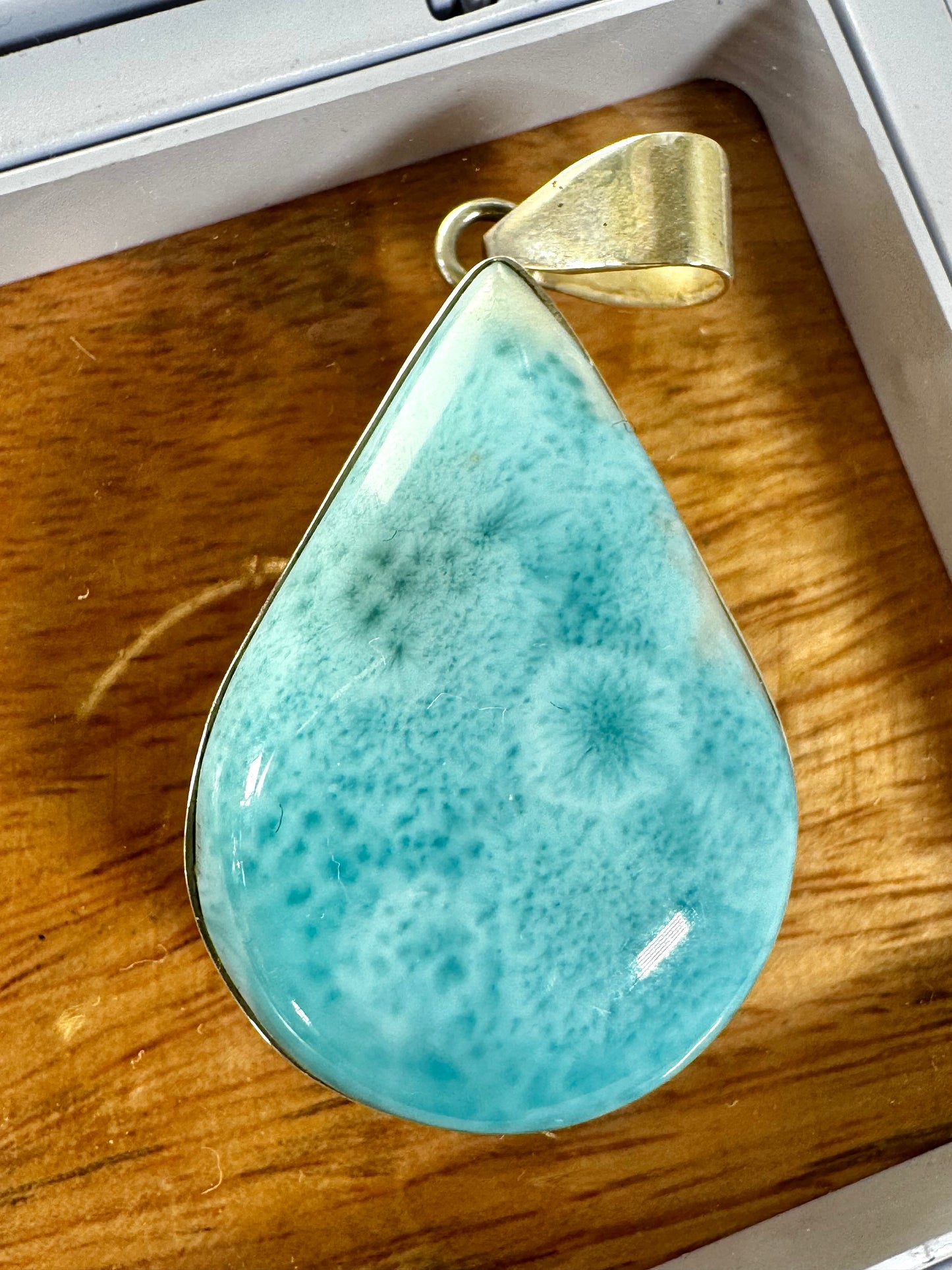 925 Silver Larimar Pendant | 19g