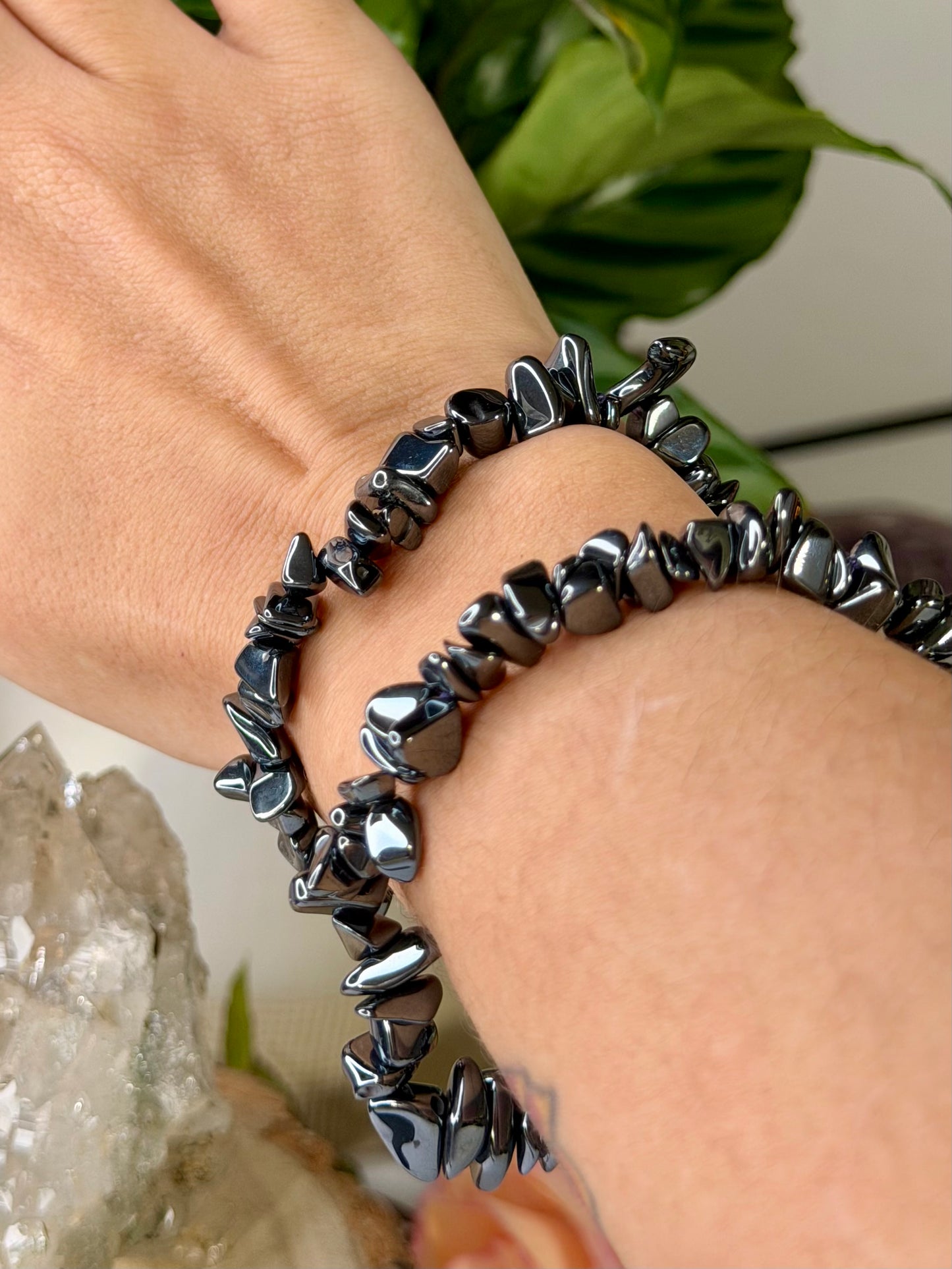 Elasticated Hematite Bracelet