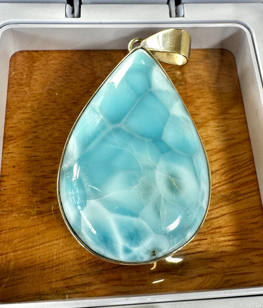 925 Silver Larimar Pendant | 26g