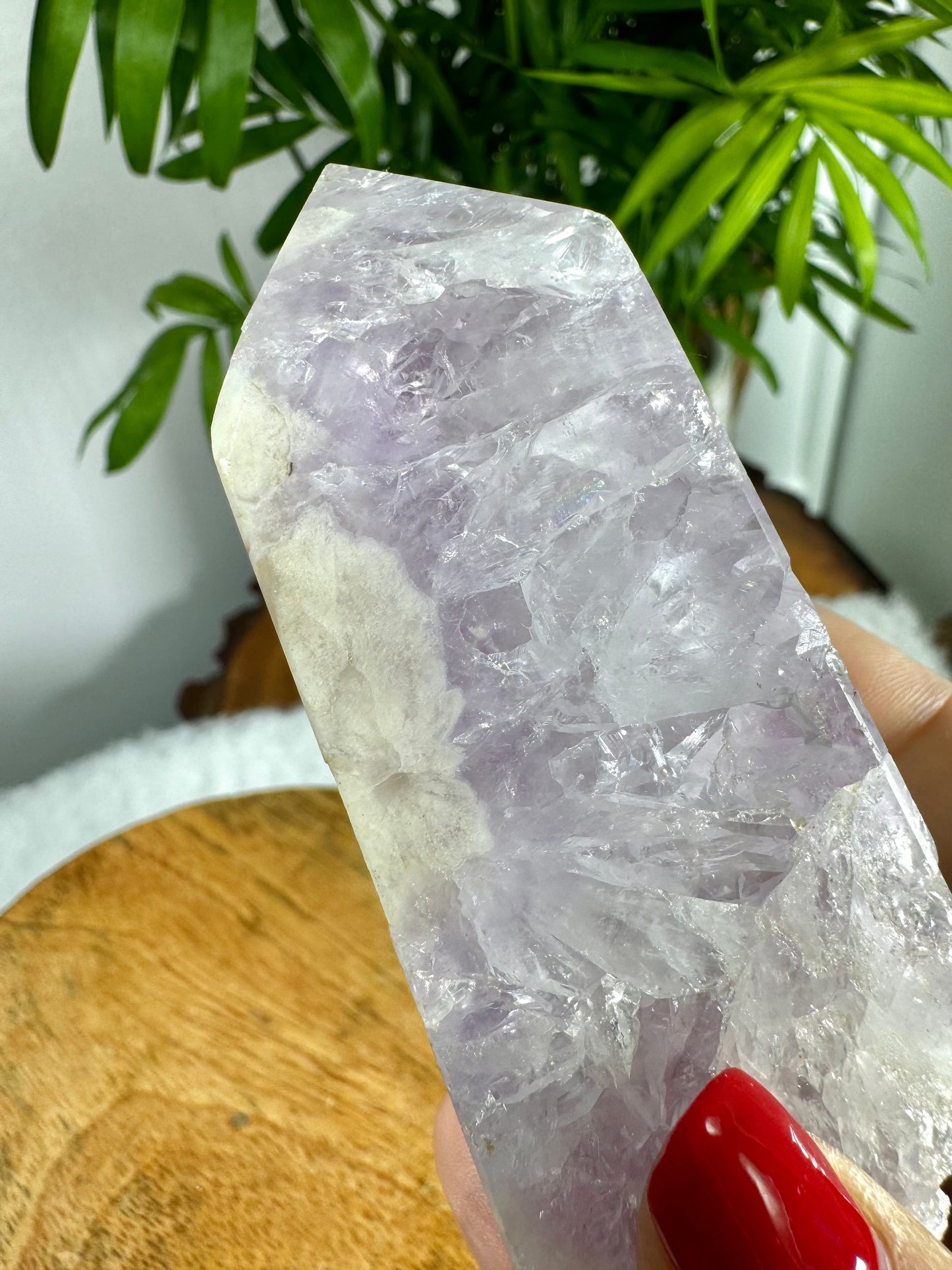 Amethyst with Flower Agate Tower | 200g