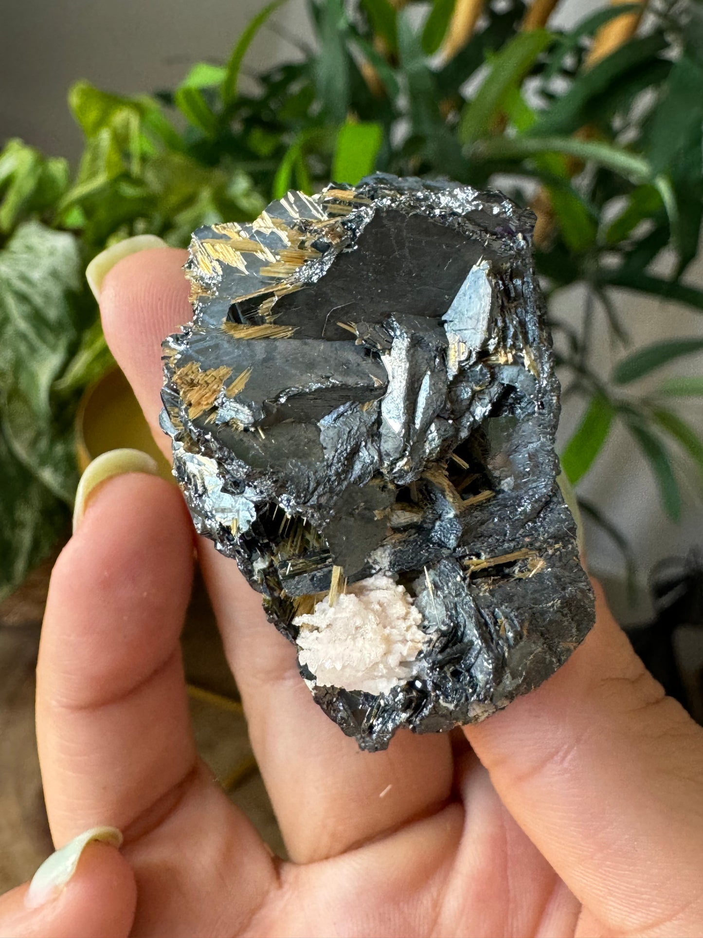 Unique Hematite  with Rutile & Albite