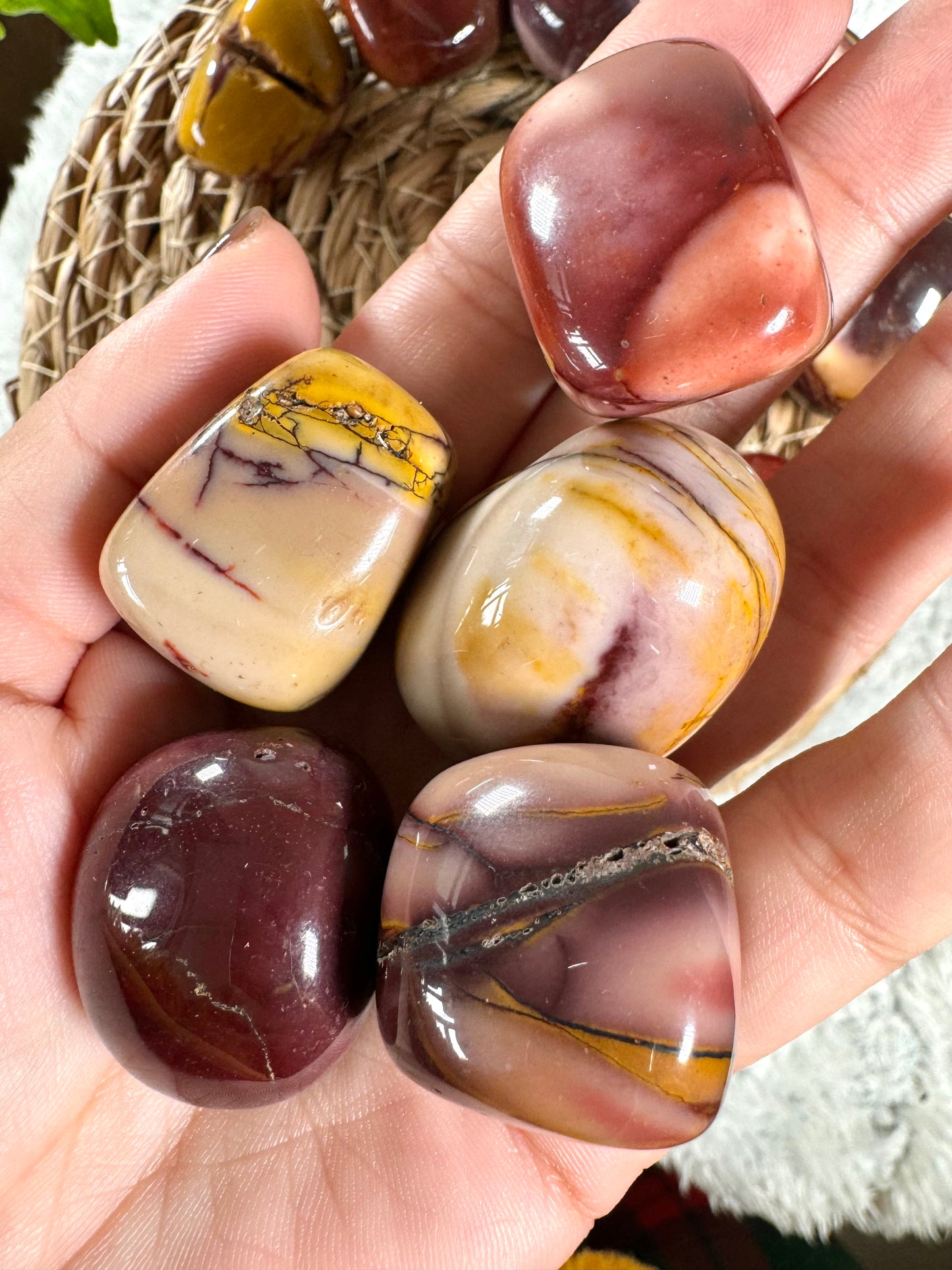 High Quality Mookaite Tumbles | Large - Intuitively Chosen