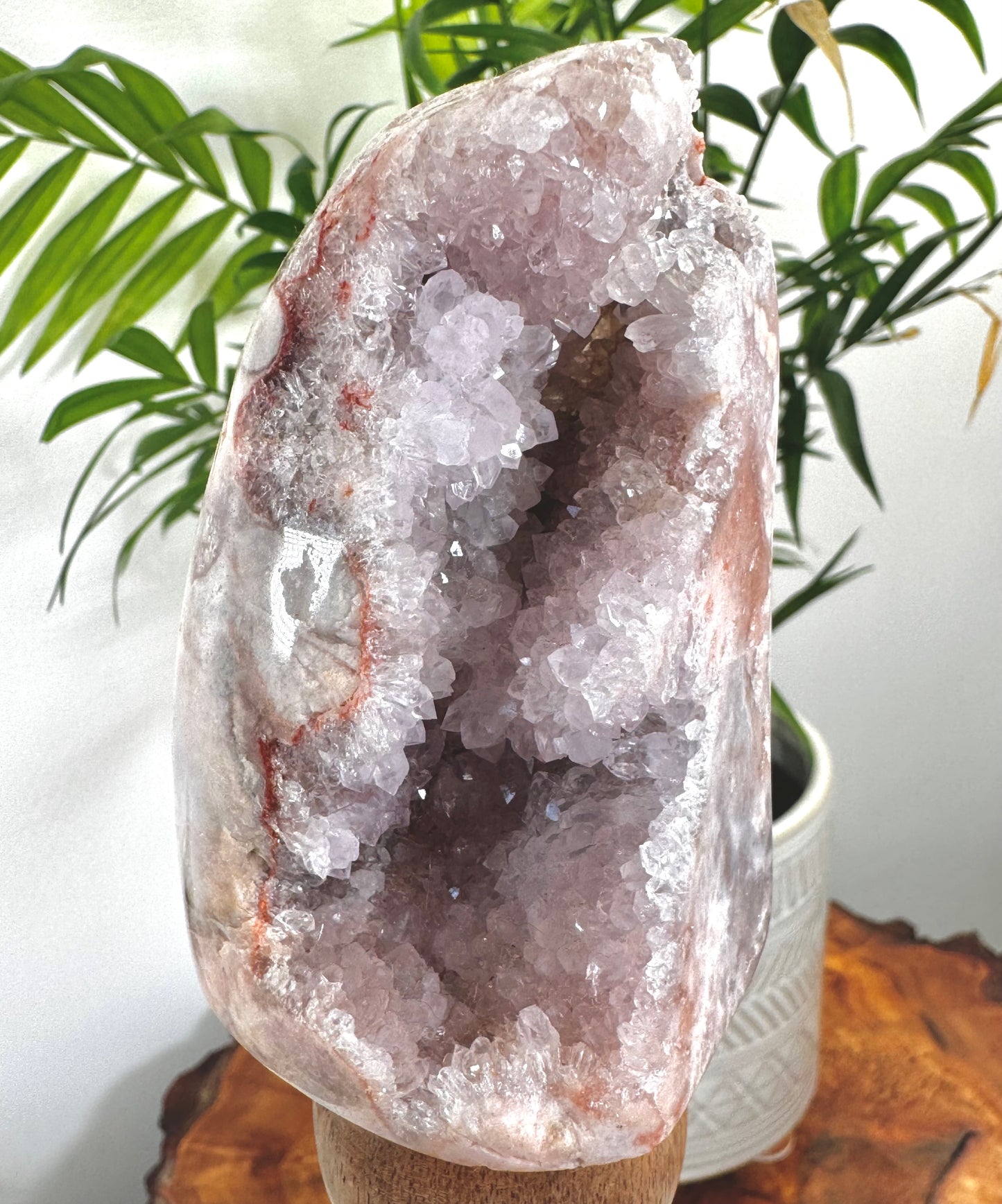 Pink Amethyst Free Form (half natural, half polished) | 345g