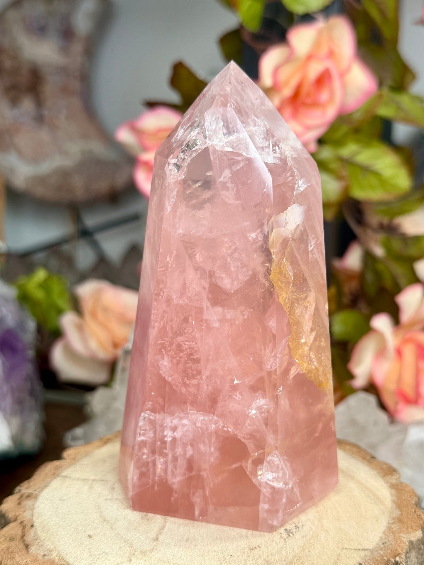 High Quality Rose Quartz Tower | 448g