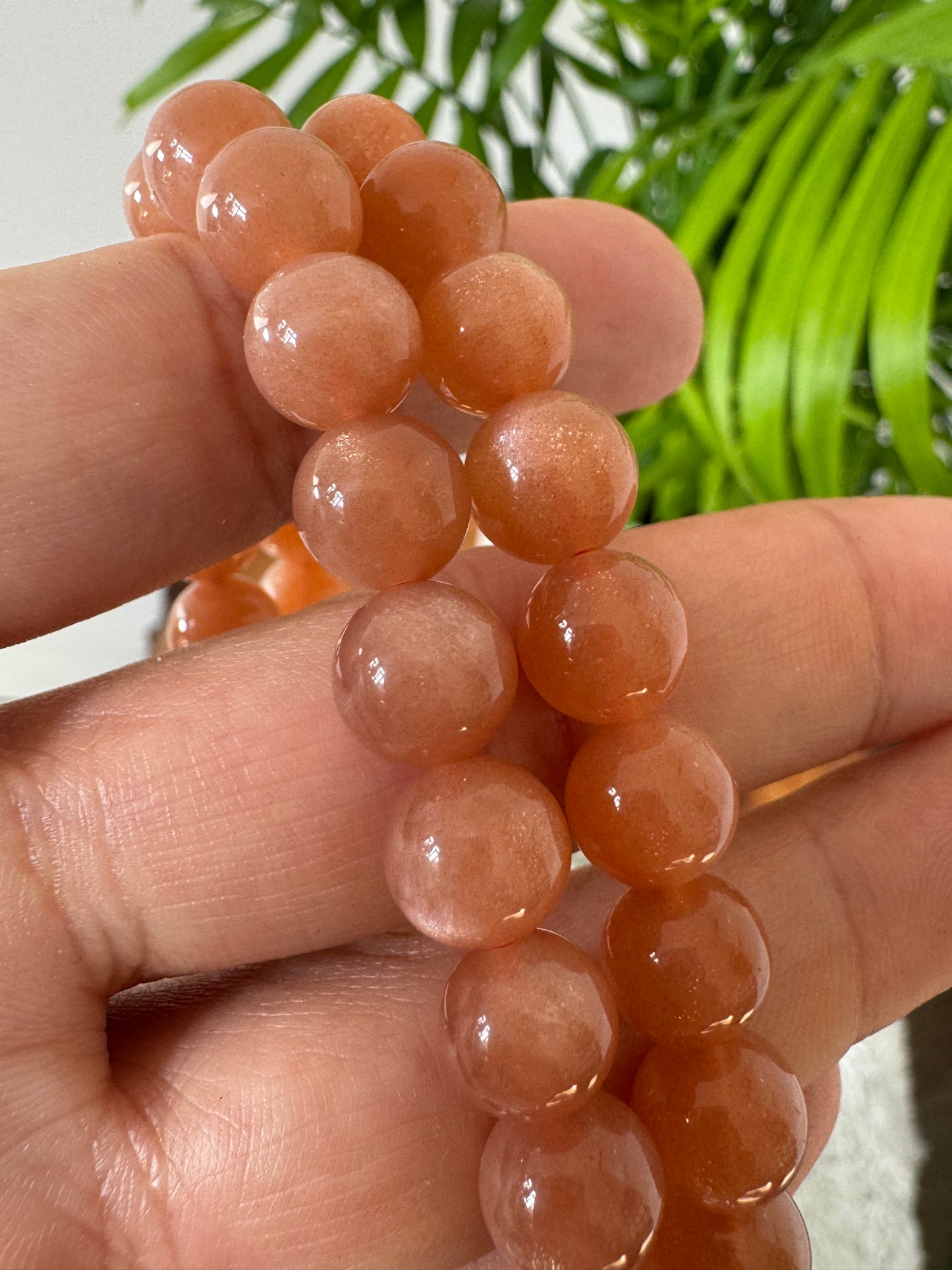 Peach Sunstone Bracelet | 8mm