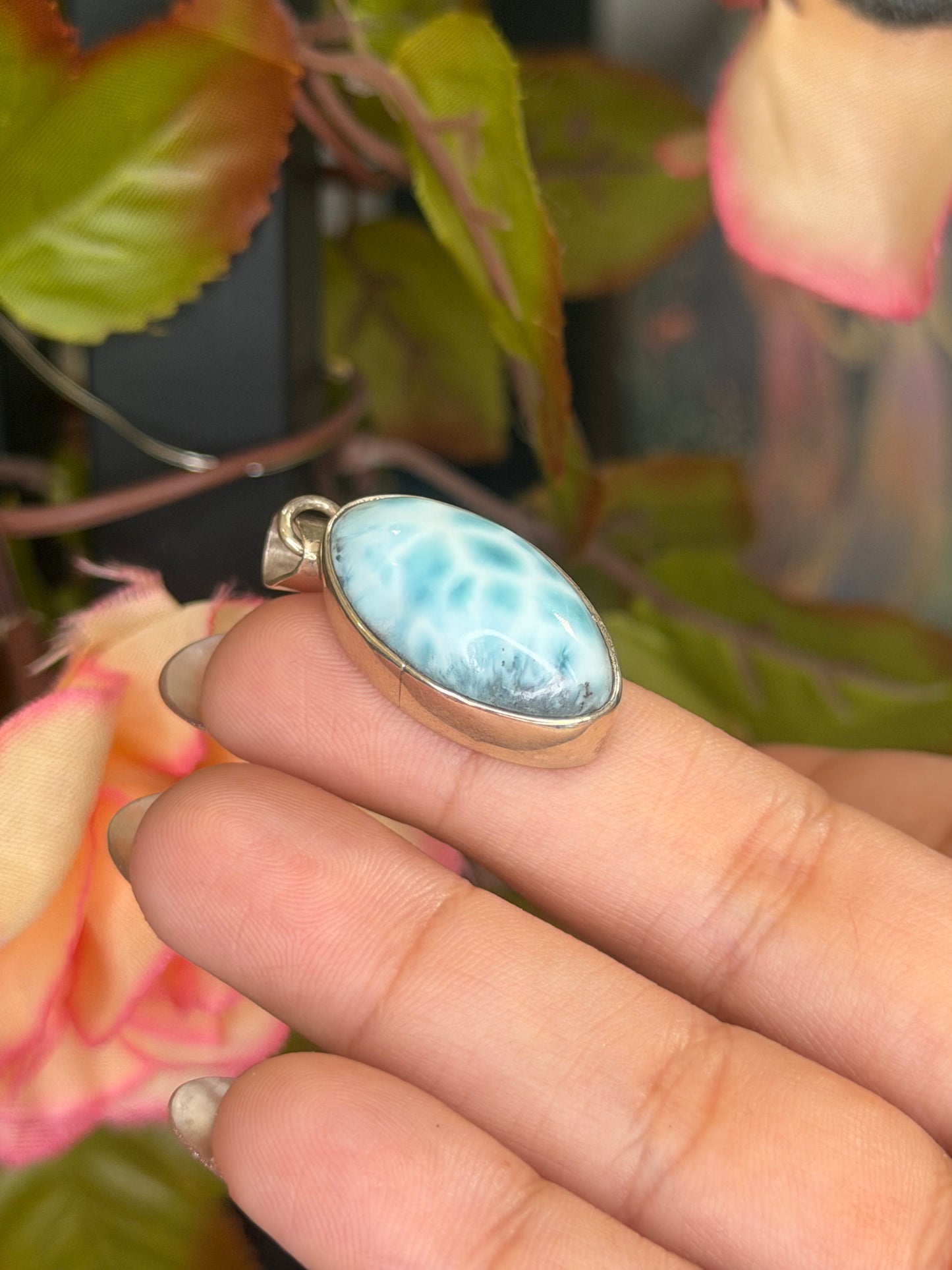 Silver 925 Larimar Pendant | 8g