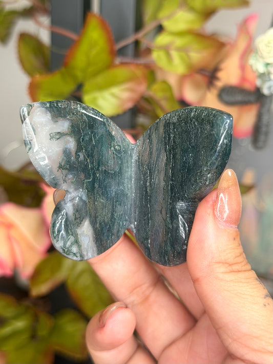 Moss Agate Butterfly | 60g