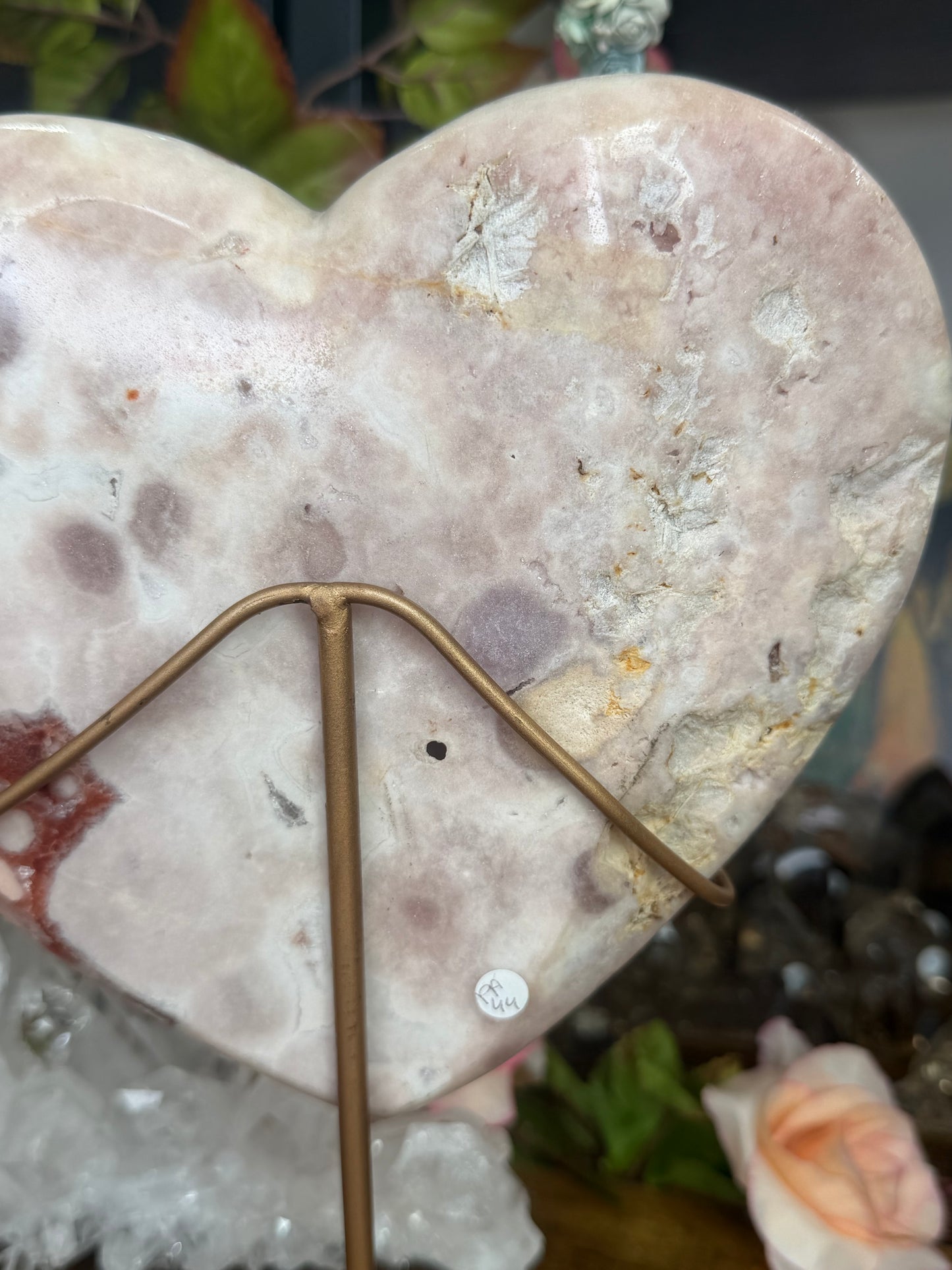 Pink Amethyst Heart with Stand | 1.49kg
