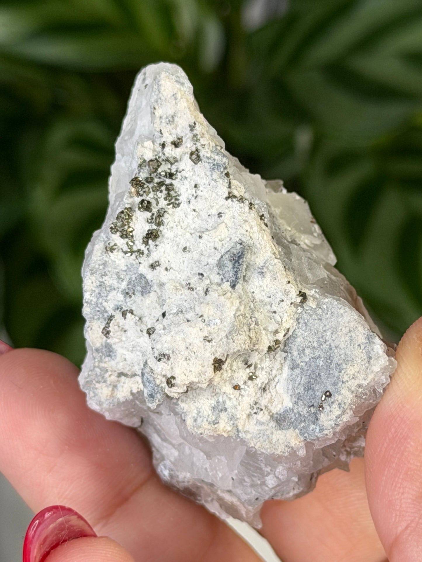 Calcite with Chalcopyrite with Stand 3| 58g