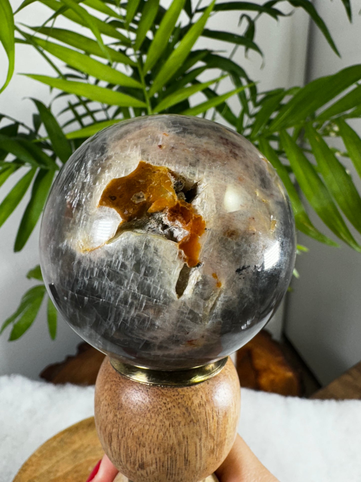 Black Moonstone Sphere | 335g