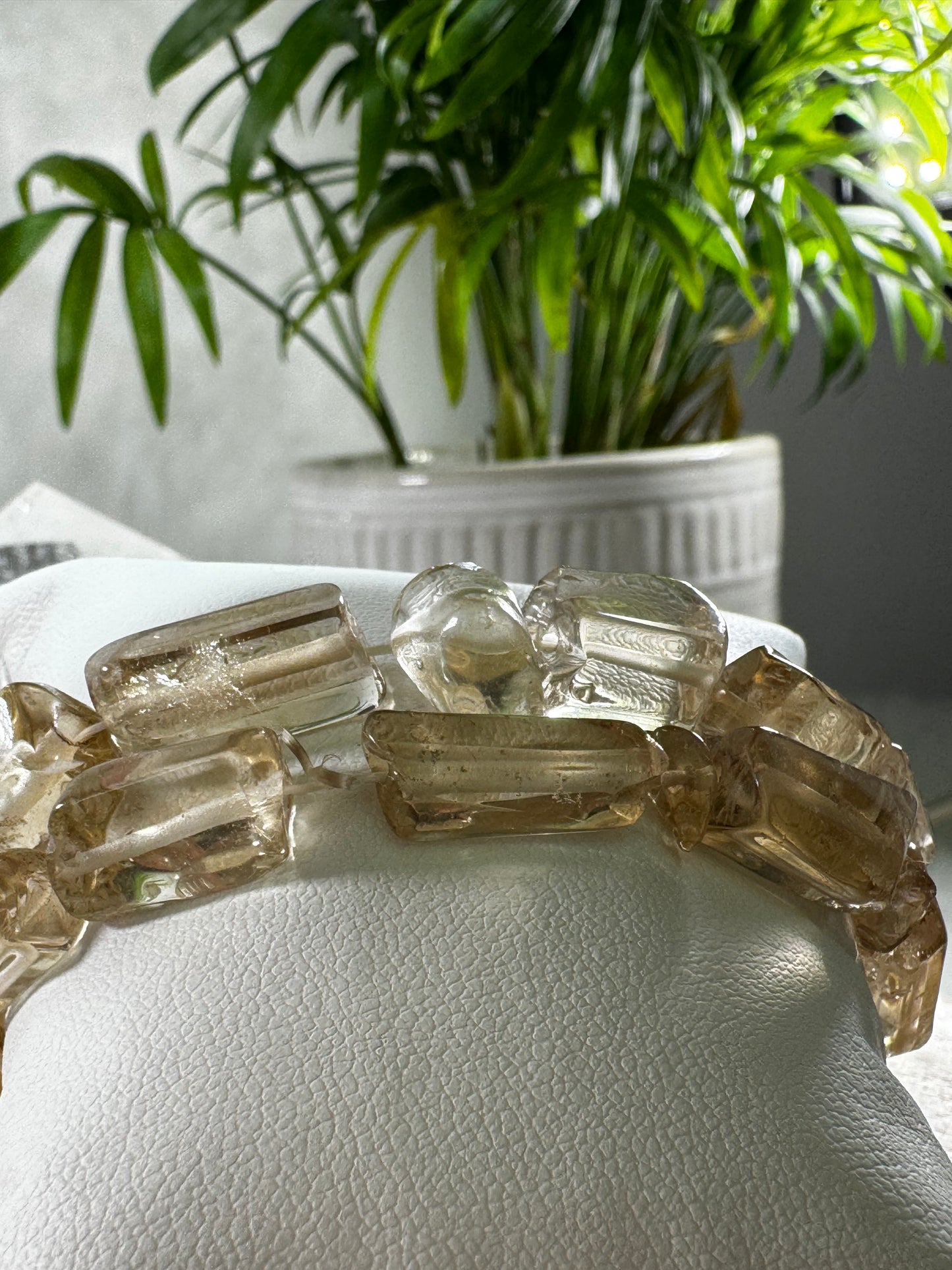 High Quality Natural Citrine Bracelet | Beads 0.9cm