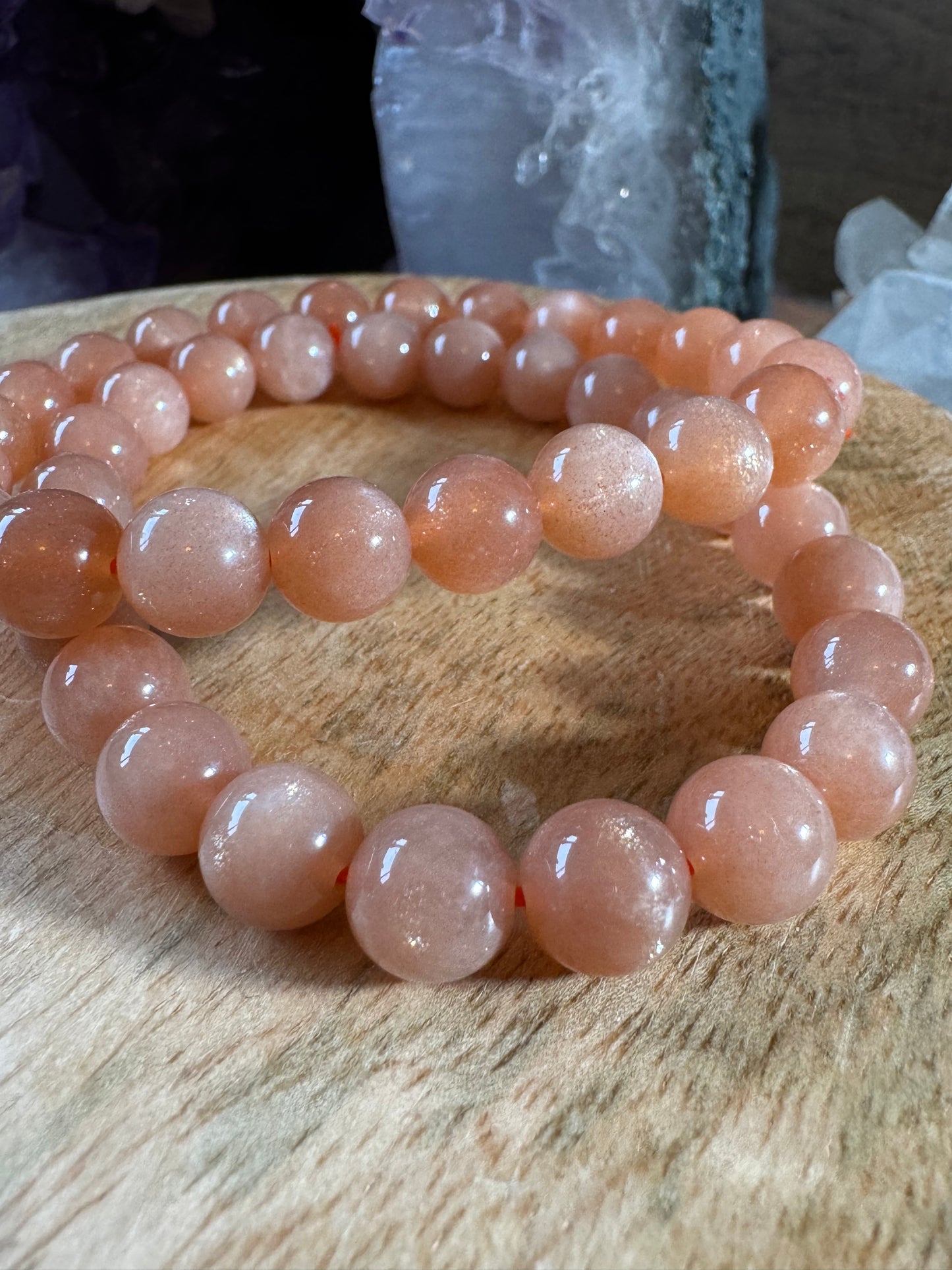 Peach Sunstone Bracelet | 8mm